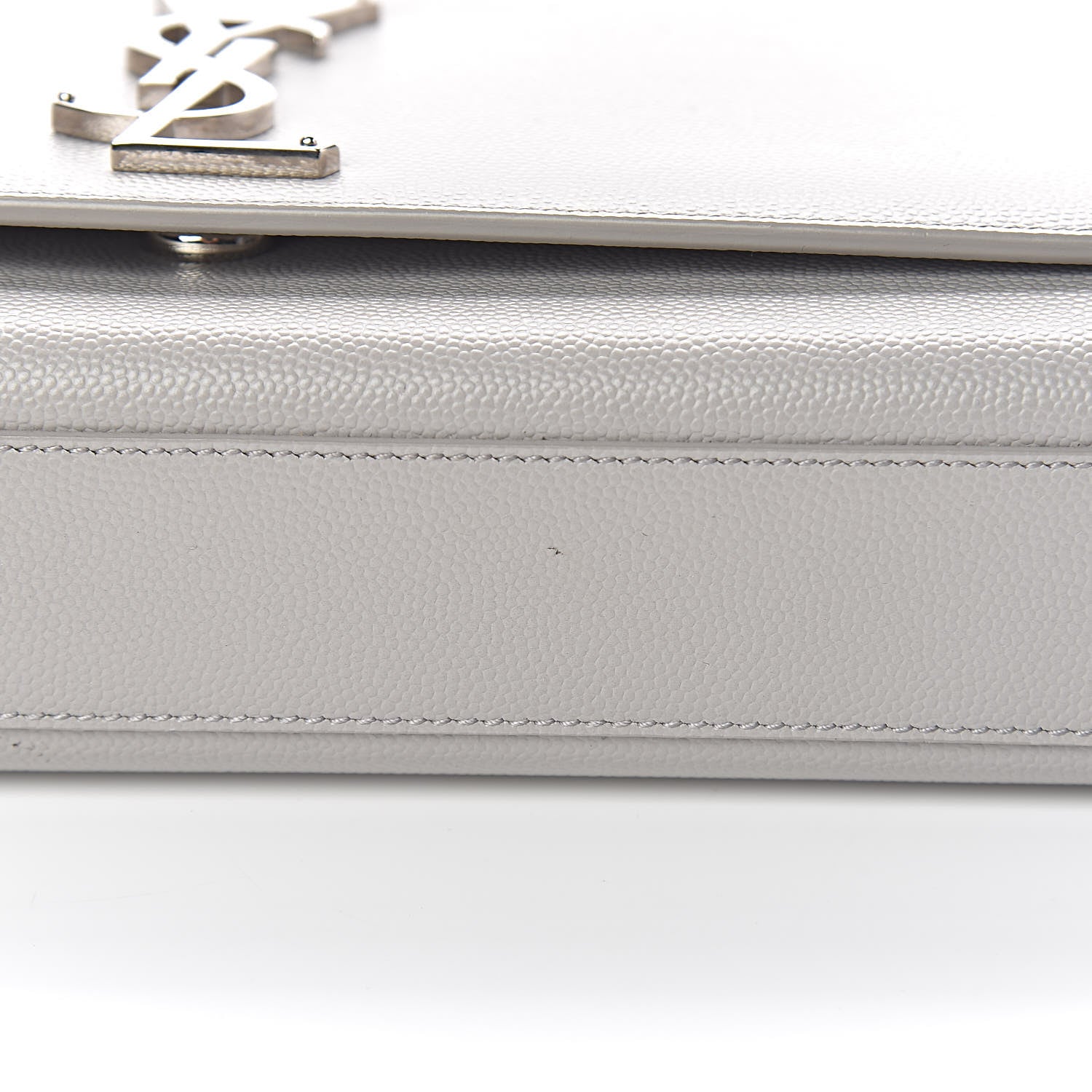 Saint Laurent Grain De Poudre Medium Classic Monogram Kate Satchel Souris 10 of 11