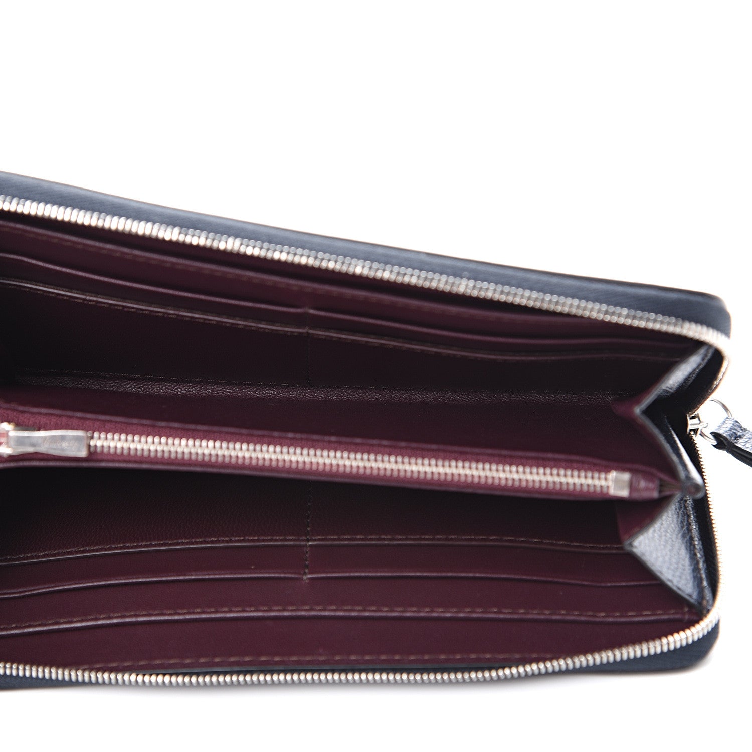 Mulberry Cross Grain Zip Around Wallet Navy 4 of 7