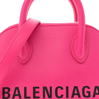 Balenciaga Signature Grained Calfskin Logo XXS Ville Top Handle Bag Fuchsia 8 of 10