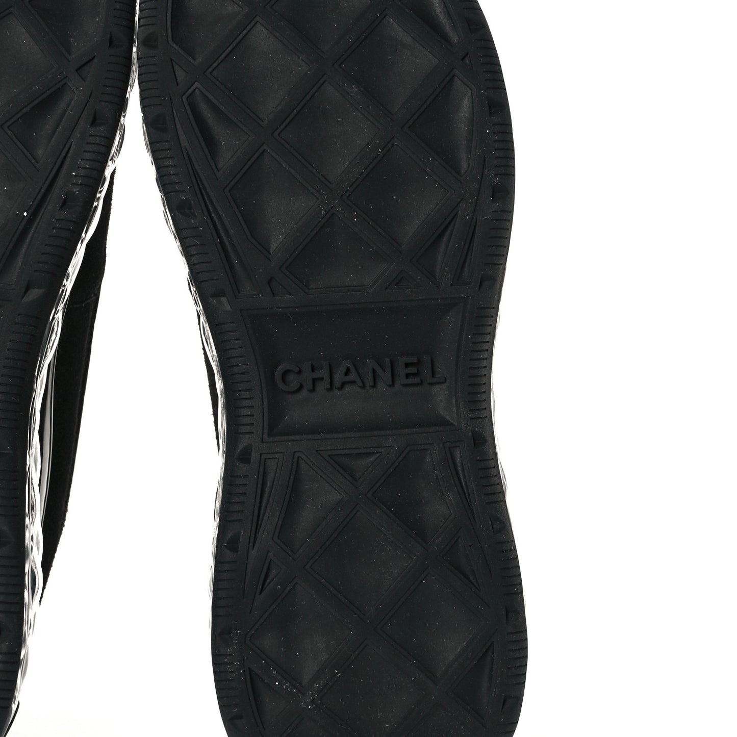 Suede Calfskin Velvet Grosgrain CC Sneakers 39.5 Black