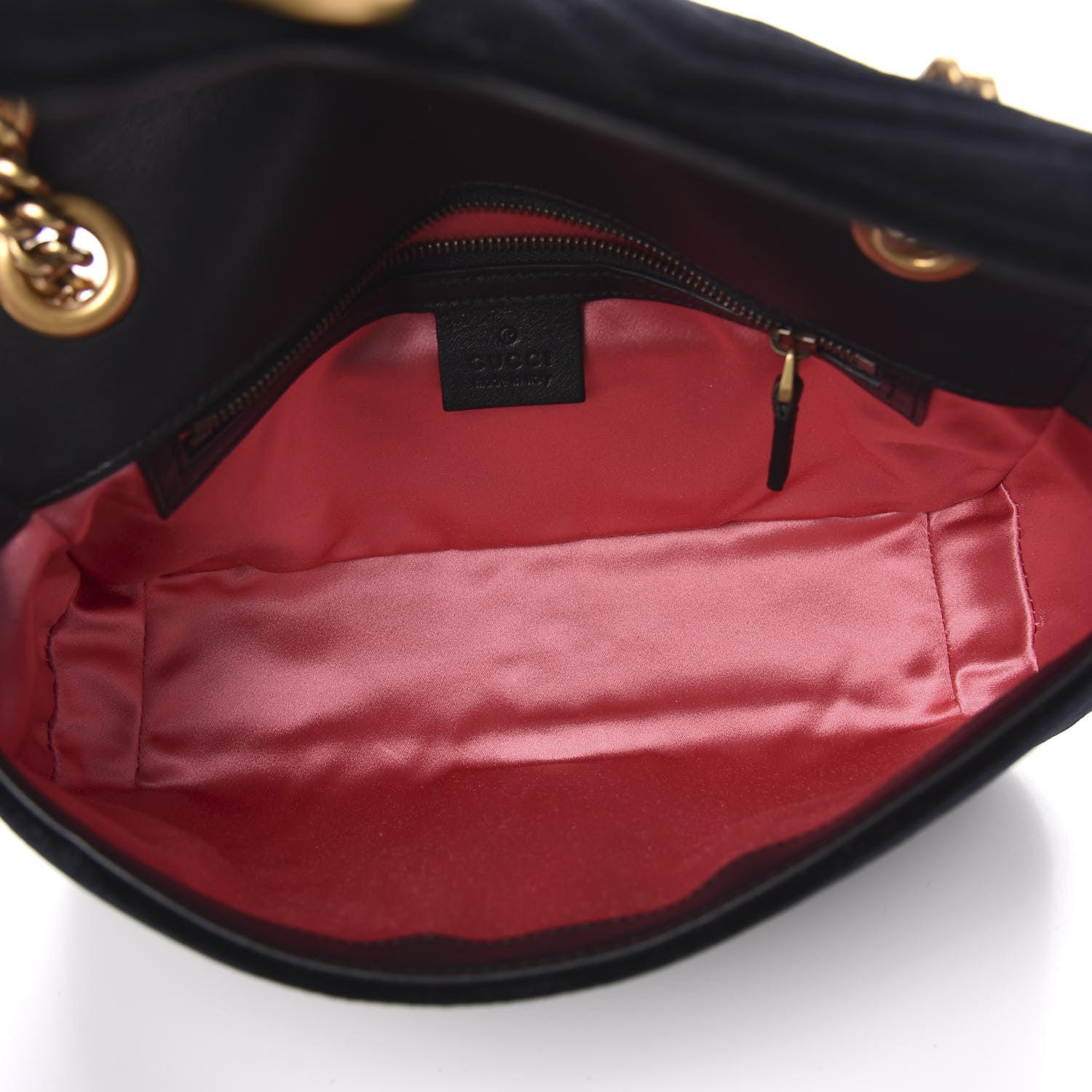 Gucci Velvet Matelasse Small GG Marmont Shoulder Bag Black 5 of 10