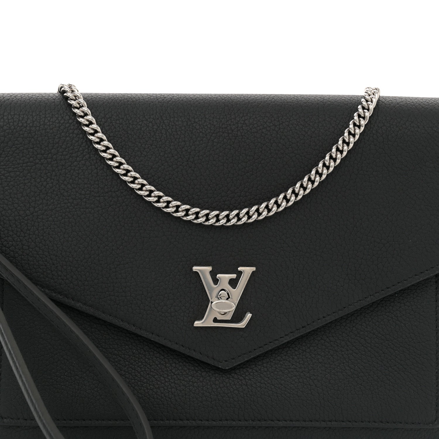 Louis Vuitton Soft Calfskin My Lockme Chain Pochette Black 7 of 10