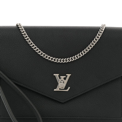 Louis Vuitton Soft Calfskin My Lockme Chain Pochette Black 7 of 10