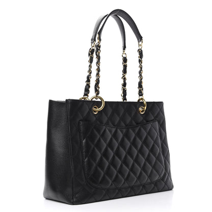 Chanel Caviar Quilted Grand Shopping Tote GST Black 3 of 10