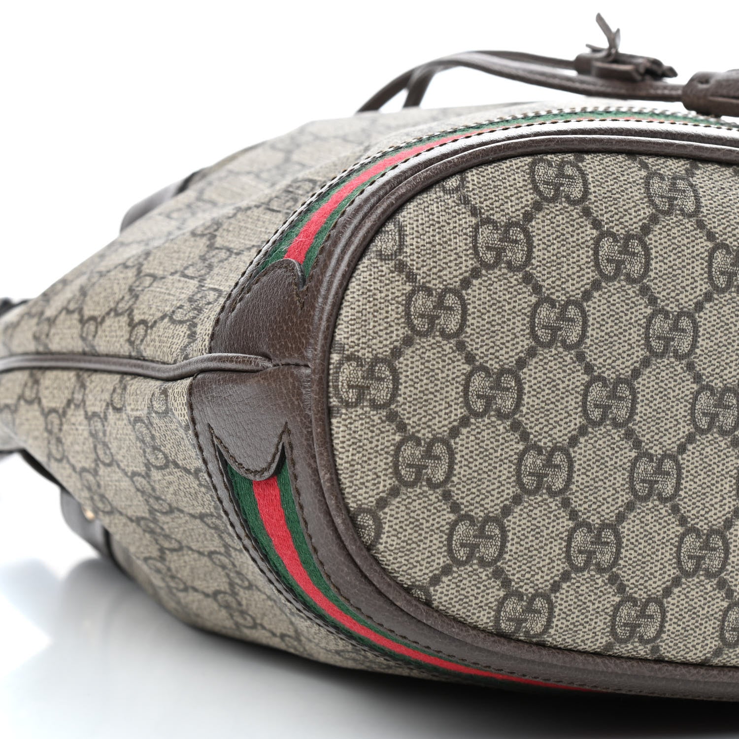 Gucci GG Supreme Monogram Web Ophidia Bucket Bag Brown 6 of 9