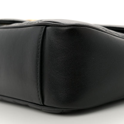 Gucci Calfskin Matelasse Small GG Marmont Shoulder Bag Black 10 of 11