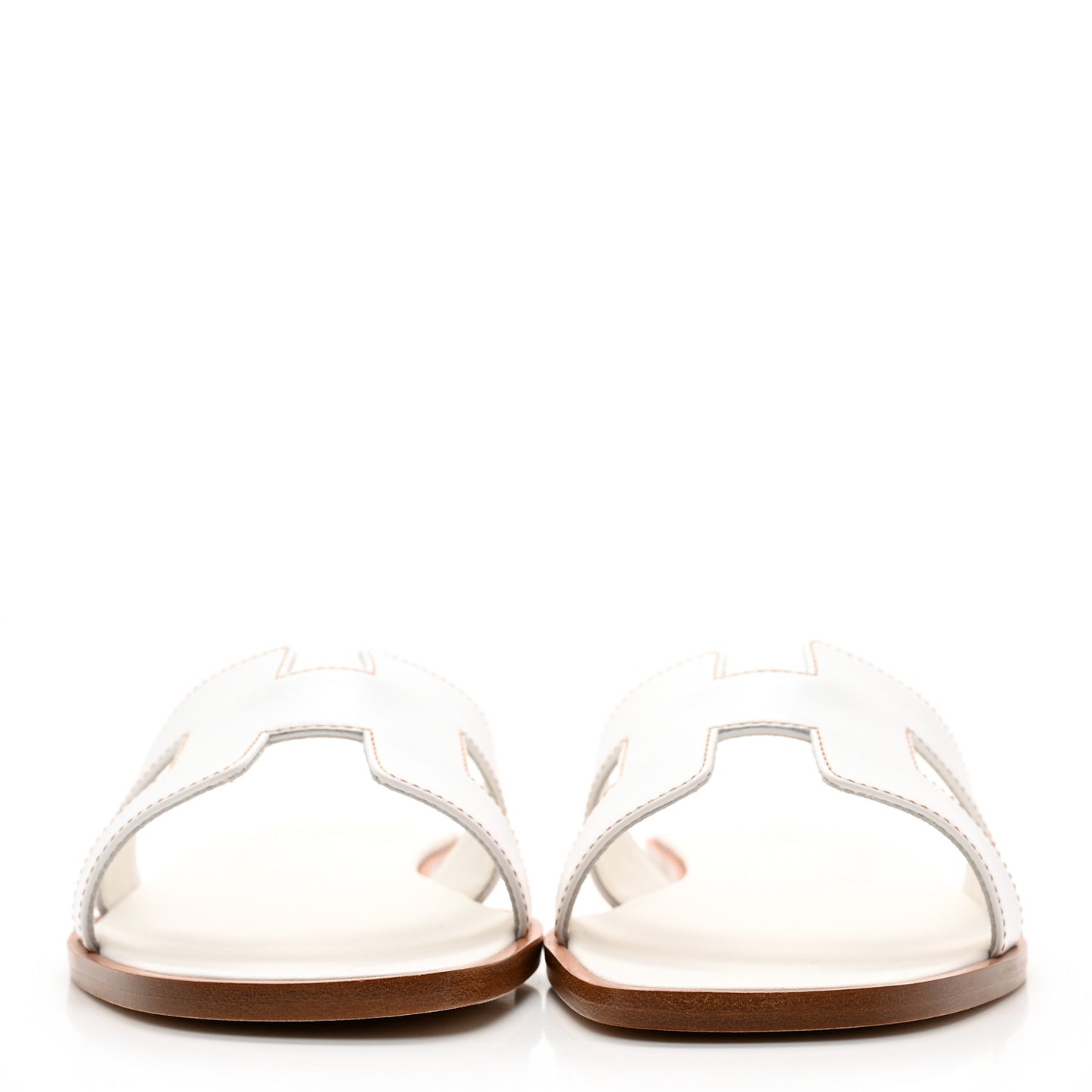 Box Calfskin Oran Sandals 38.5 White