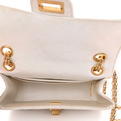 Chanel Iridescent Calfskin Embossed 2.55 Reissue Mini Flap White 5 of 17