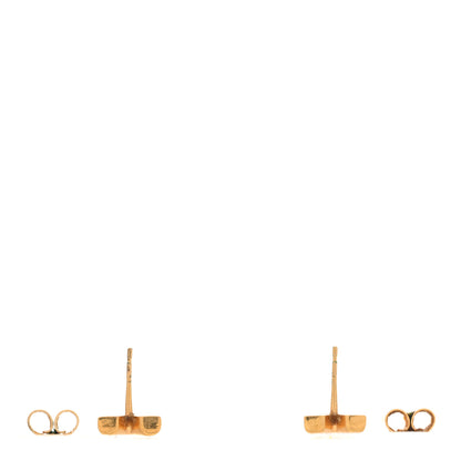 Louis Vuitton Brass Essential V Stud Earrings Gold 3 of 4