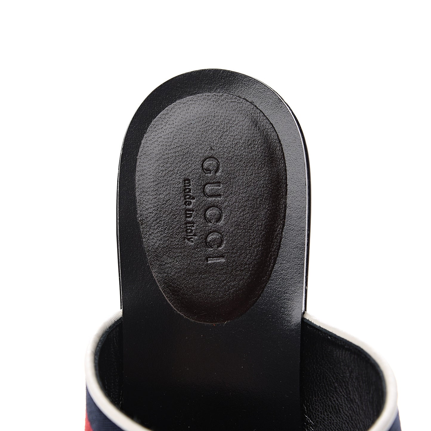 Calfskin Horsebit Web Thong Sandals 37.5 White Black