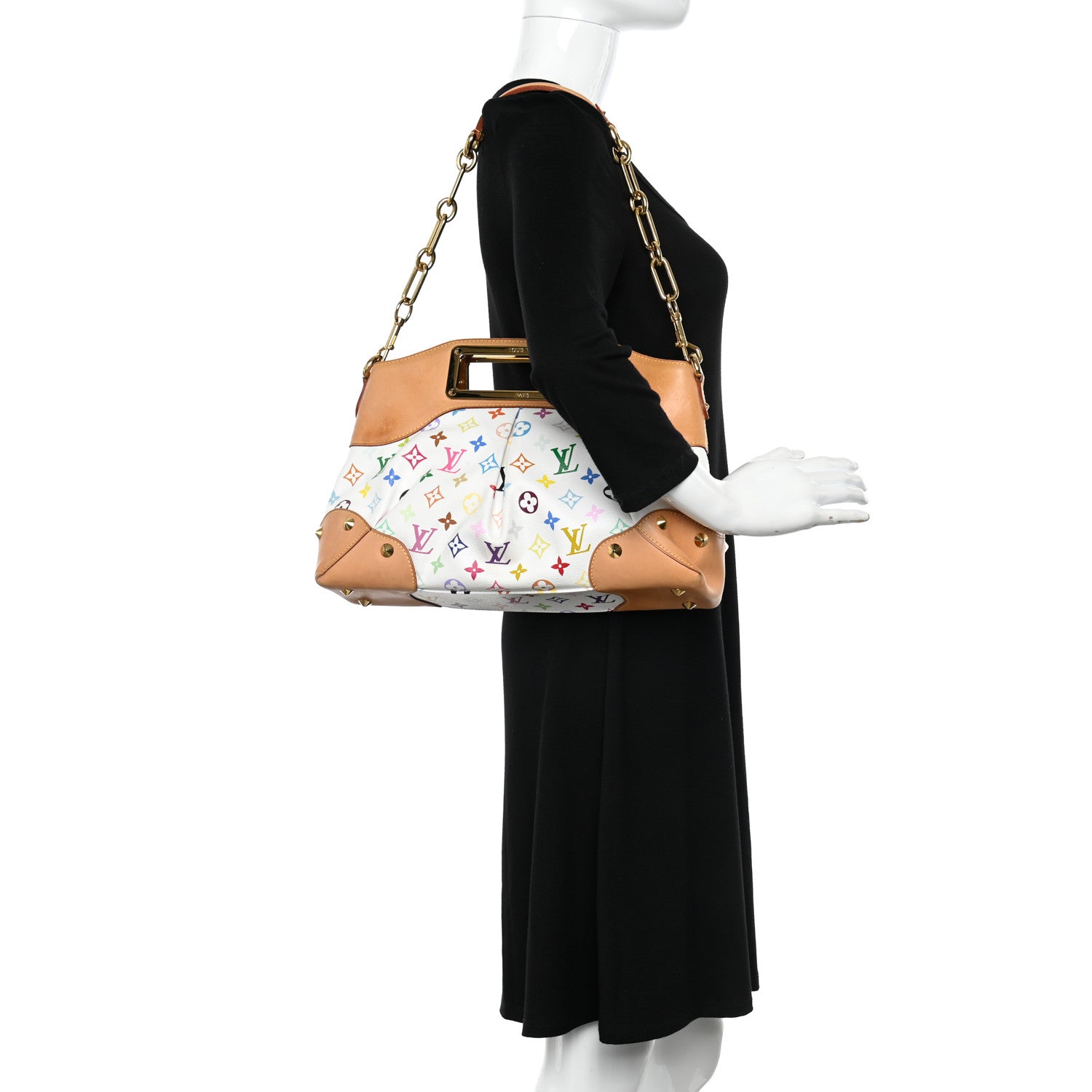Louis Vuitton Monogram Multicolor Judy MM White 2 of 14