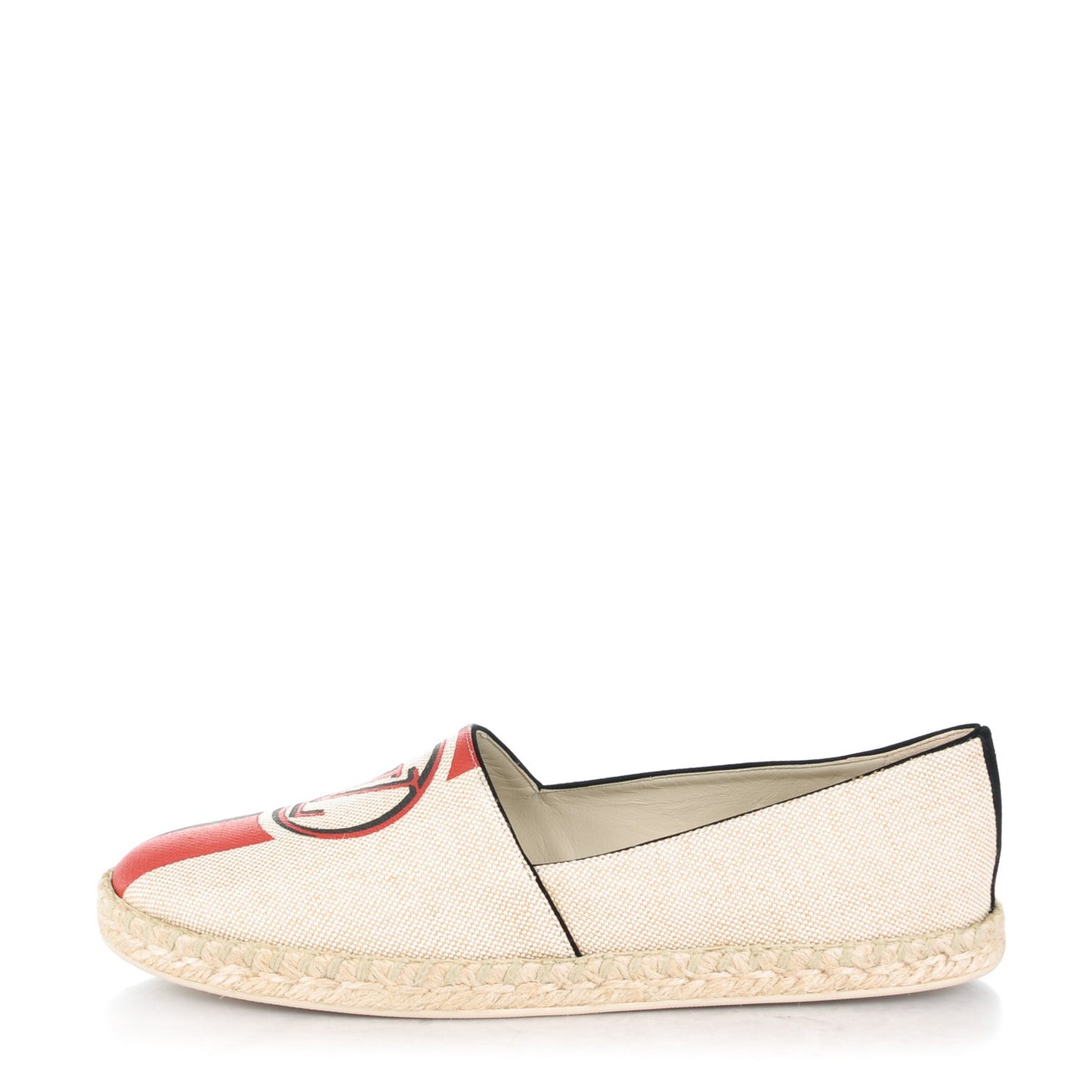 Canvas Postcard Espadrille Flats 40 Ecru