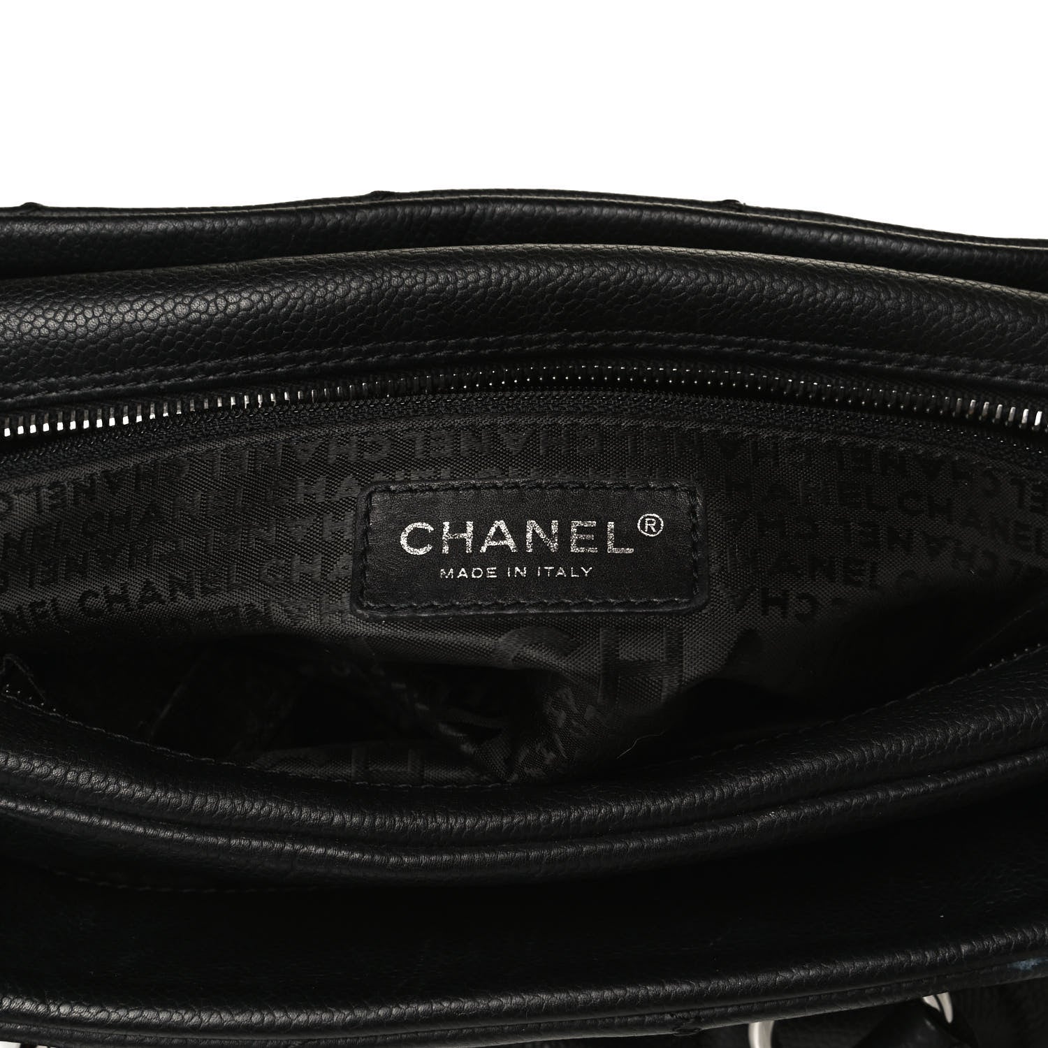 Chanel Caviar Square Stitched Tote Black 5 of 15
