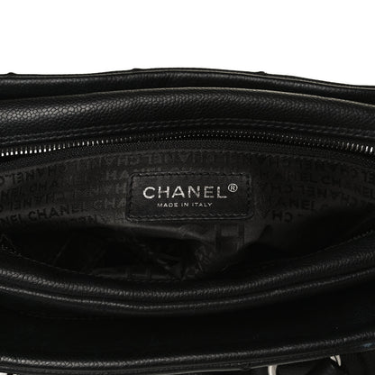 Chanel Caviar Square Stitched Tote Black 5 of 15