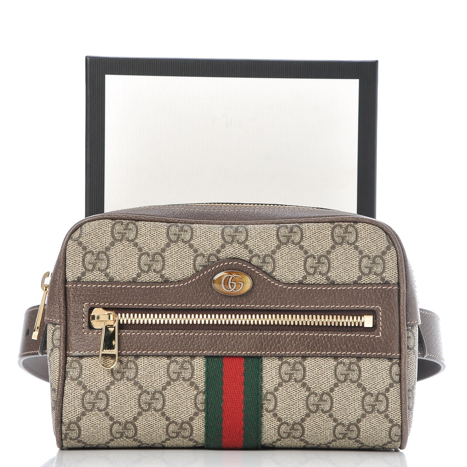 Gucci GG Supreme Monogram Web Small Ophidia Belt Bag 65 26 Dark Brown 10 of 10