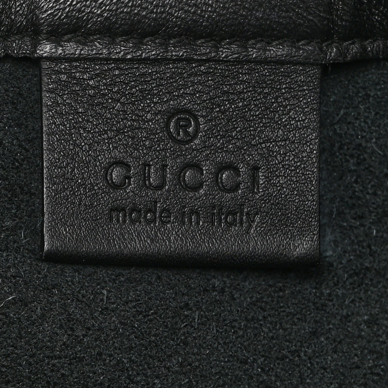 Gucci Calfskin Logo Drawstring Backpack Black 7 of 11
