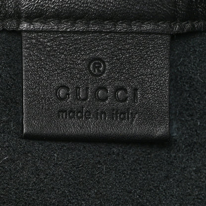 Gucci Calfskin Logo Drawstring Backpack Black 7 of 11