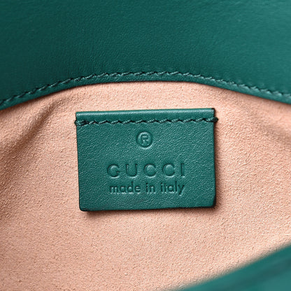 Gucci Calfskin Matelasse Super Mini GG Marmont Shoulder Bag Emerald Green 5 of 11