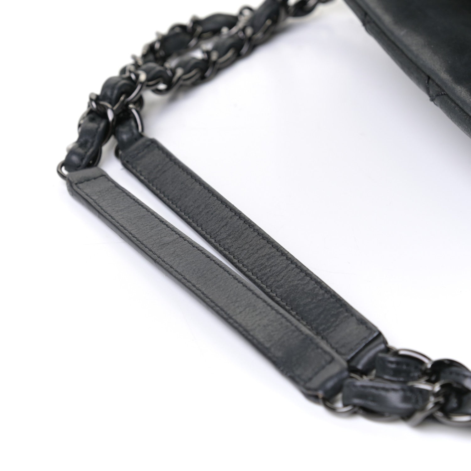 Chanel Iridescent Calfskin Large Just Mademoiselle Bowling Bag Black 13 of 13