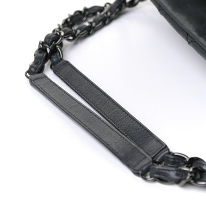 Chanel Iridescent Calfskin Large Just Mademoiselle Bowling Bag Black 13 of 13