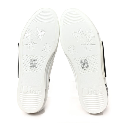 Christian Dior Technical Canvas Mesh Oblique Printed Mens B23 Low Top Sneakers 42 Black White 5 of 8