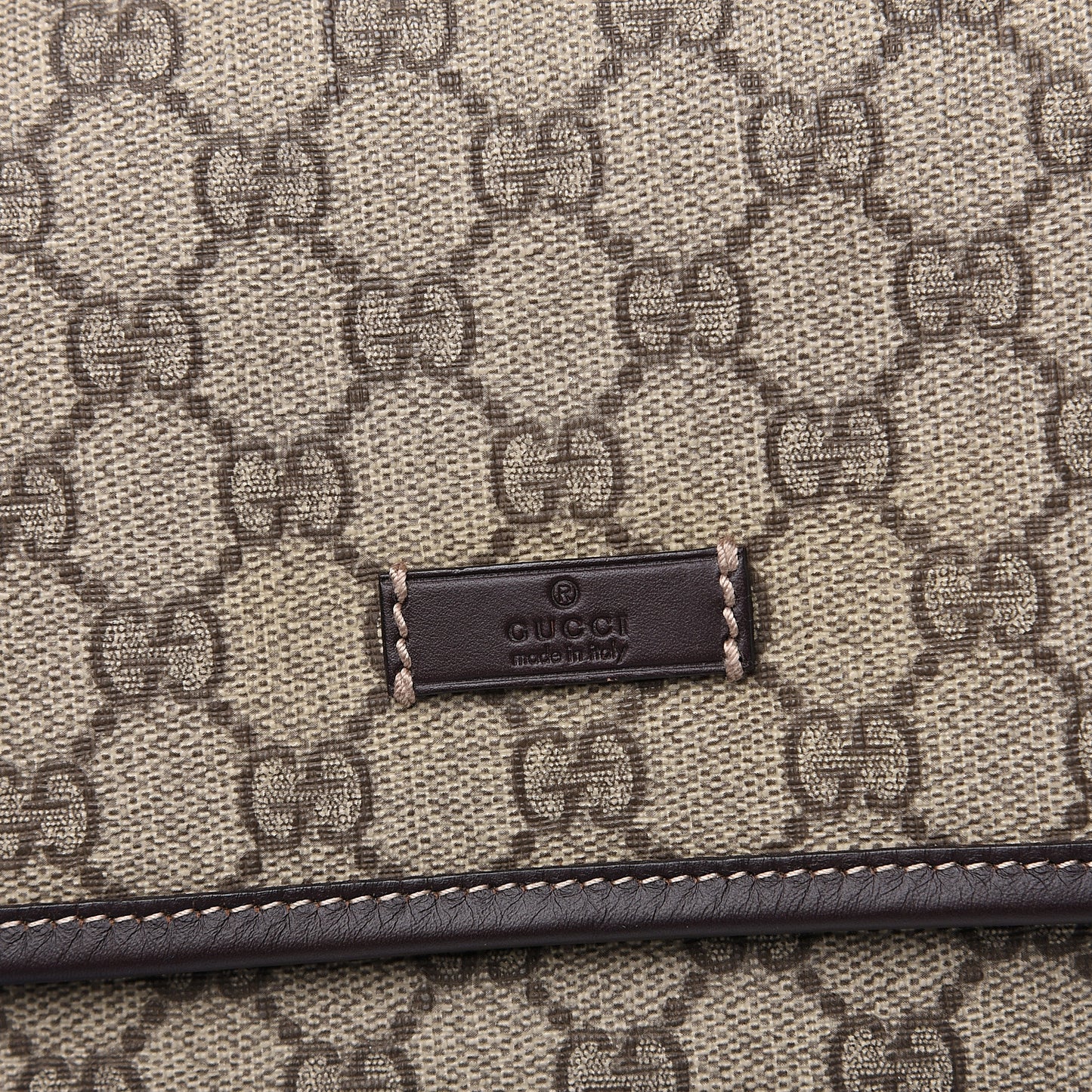 GG Plus Monogram Small Flap Messenger Bag Beige Dark Brown