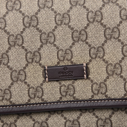 Gucci GG Plus Monogram Small Flap Messenger Bag Beige Dark Brown 7 of 9