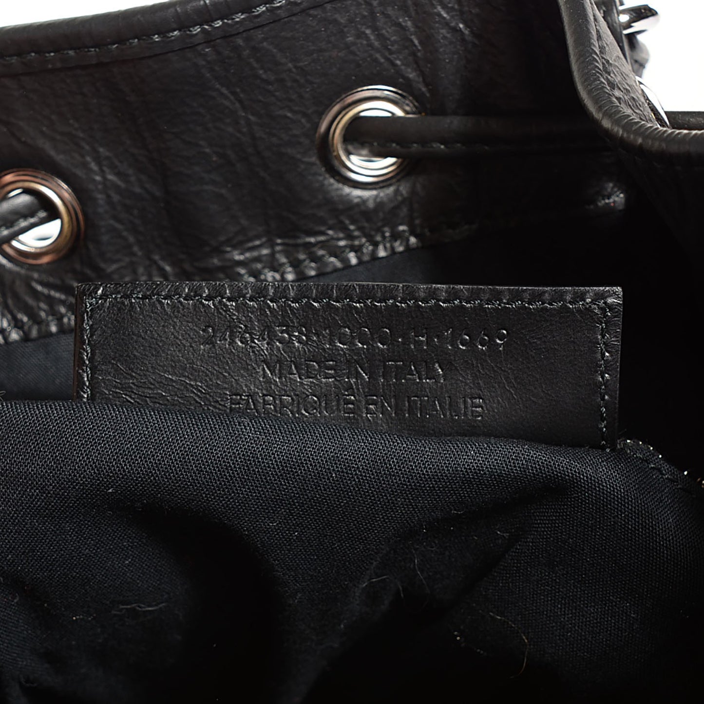 Matte Goatskin Rubber Covered Classic Hardware Mini Pompon Black