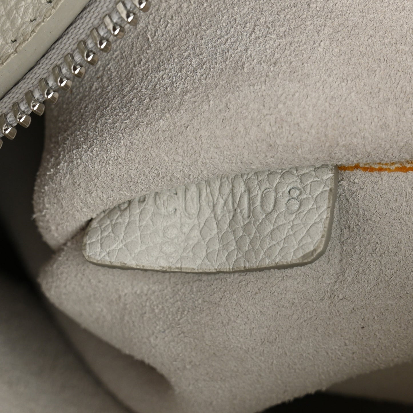Soft Grained Calfskin Small Belt Cabas Phantom White
