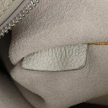 Celine Soft Grained Calfskin Small Belt Cabas Phantom White 8 of 11