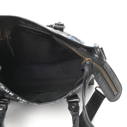 Balenciaga Agneau Graffiti All Over Classic Hardware S City Black Multicolor 5 of 10