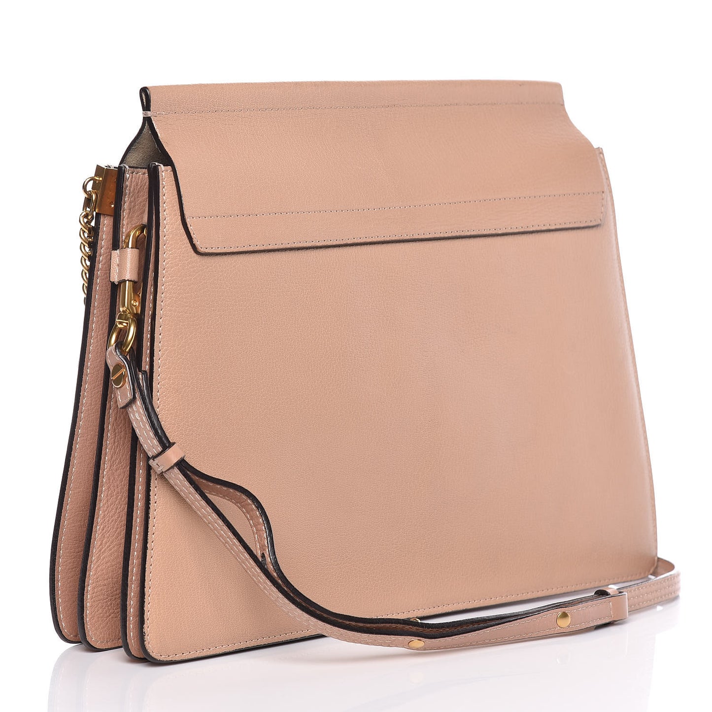 Calfskin Medium Faye Shoulder Bag Biscotti Beige