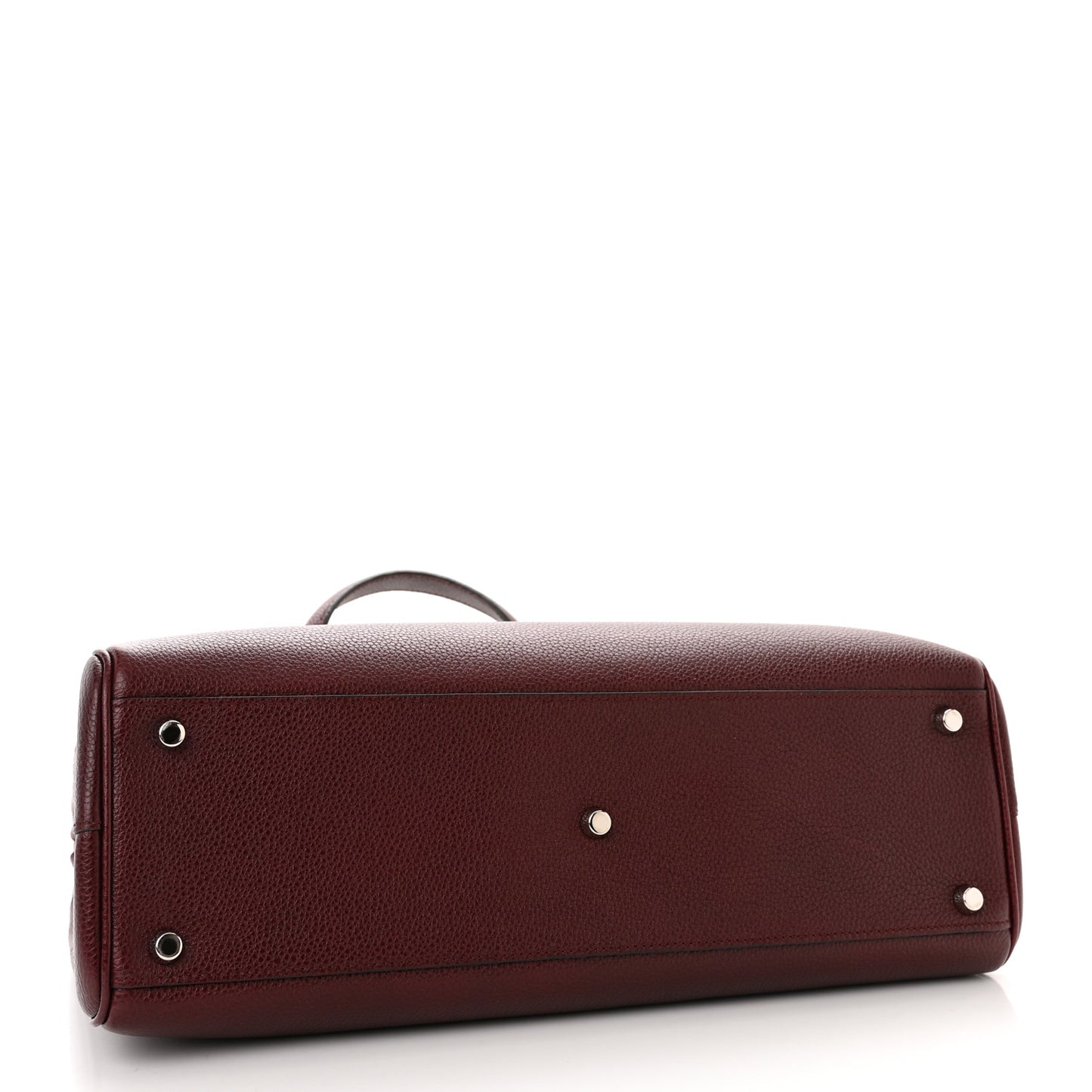 Grainy Calfskin Medium Zumi Top Handle Bag Vintage Bordeaux