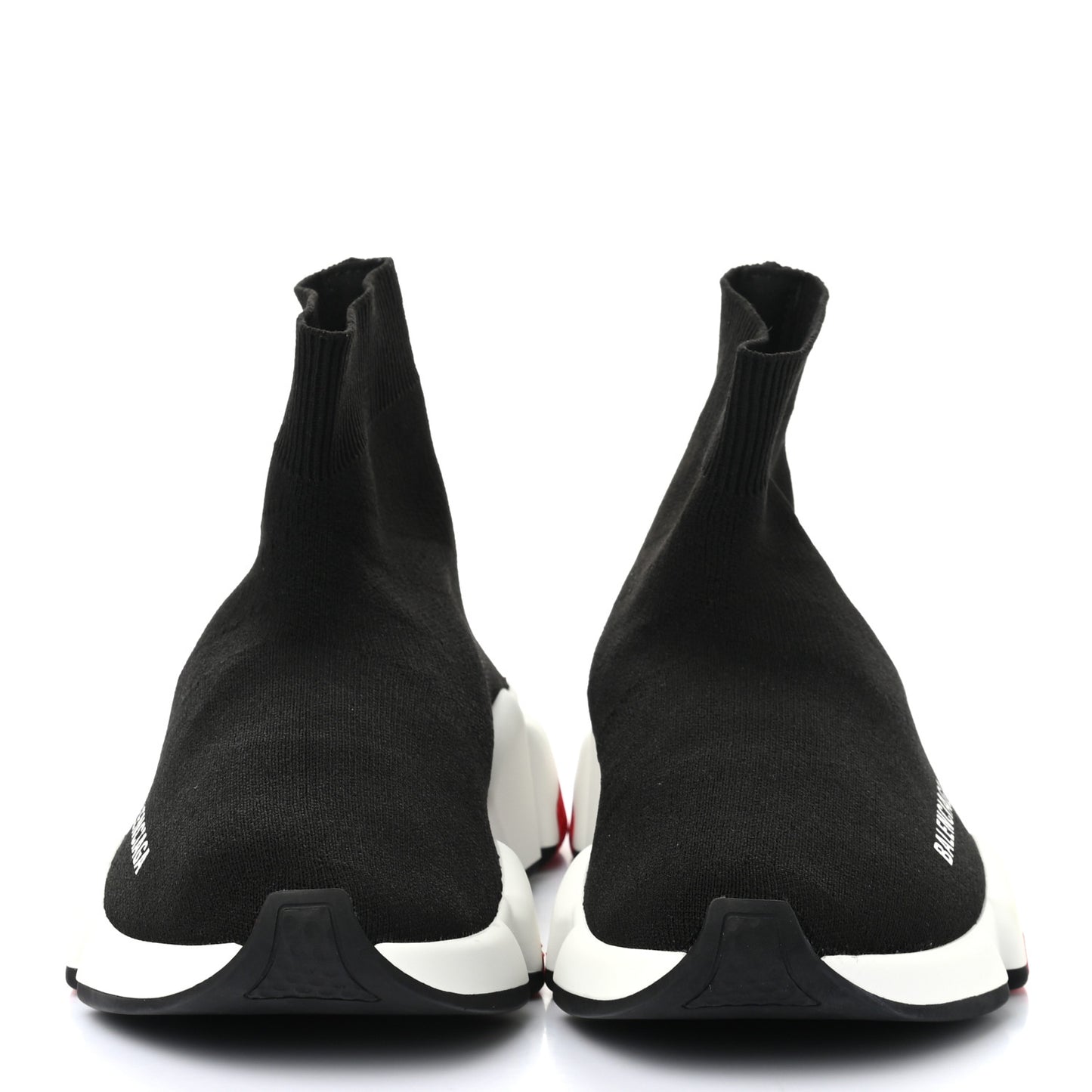 Neoprene Knit Womens Speed Sneakers 36 Black White Red