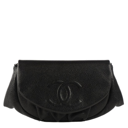 Chanel Caviar Half Moon Wallet On Chain WOC Black 1 of 8
