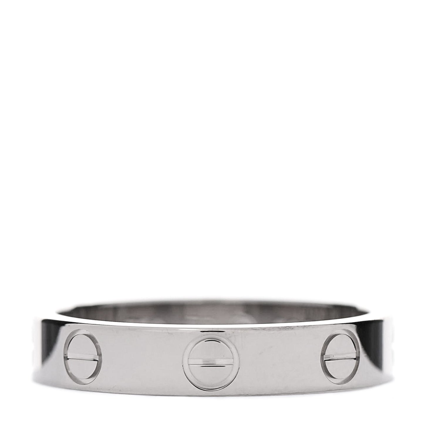 18K White Gold 3.5mm LOVE Wedding Band Ring 52 6