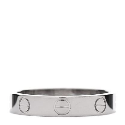 Cartier 18K White Gold 3.5mm LOVE Wedding Band Ring 52 6 1 of 10