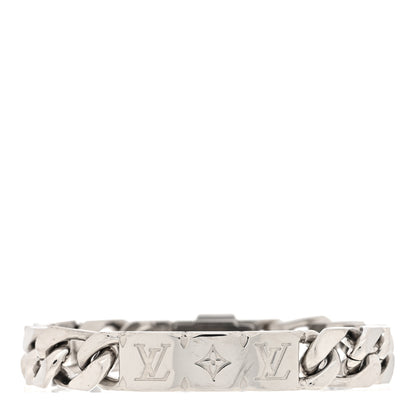 Louis Vuitton Zamac Palladium Monogram Chain Bracelet Silver 1 of 5