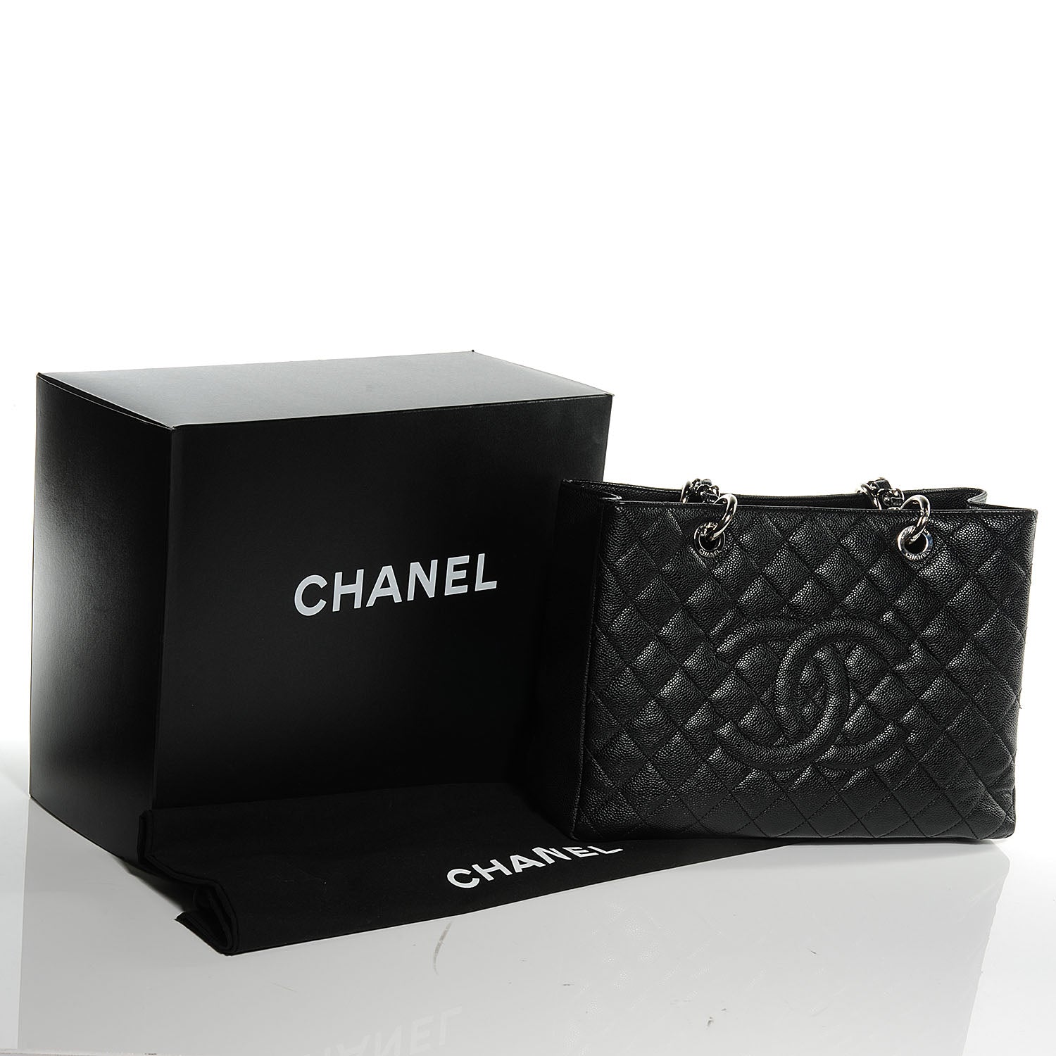 Chanel Caviar Grand Shopping Tote GST Black 5 of 8