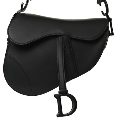 Christian Dior Ultra Matte Calfskin Saddle Bag Black 8 of 12