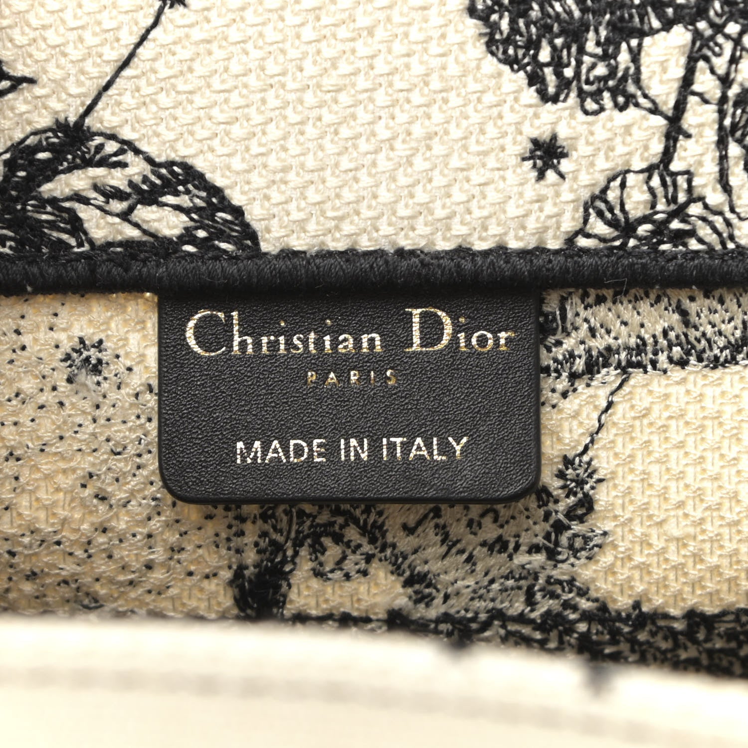 Christian Dior Canvas Embroidered Small Zodiac Toile De Jouy Book Tote Latte 6 of 10