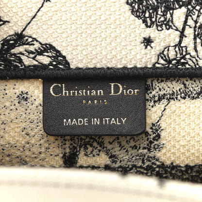 Christian Dior Canvas Embroidered Small Zodiac Toile De Jouy Book Tote Latte 6 of 10