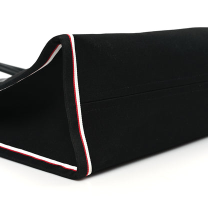 Christian Louboutin Linen Calfskin Extra Large Nastroloubi F.A.V.L. Tote Black 9 of 10