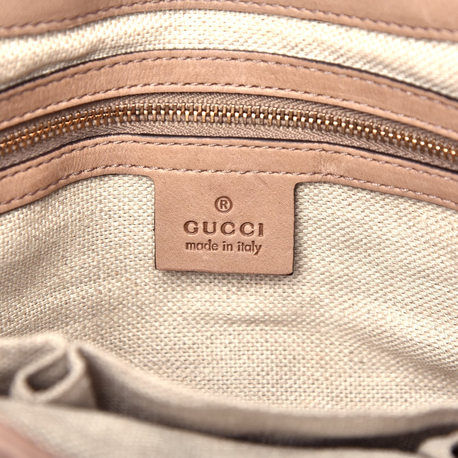 Gucci Calfskin Handmade Medium Flap Shoulder Bag Sahara Sand 6 of 9