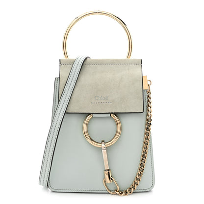 Chloe Suede Calfskin Mini Faye Bracelet Bag Airy Grey 1 of 9