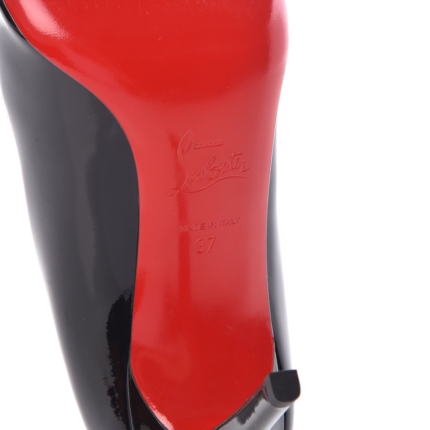 Christian Louboutin Patent Merci Allen 85 Pumps 37 Black 7 of 7