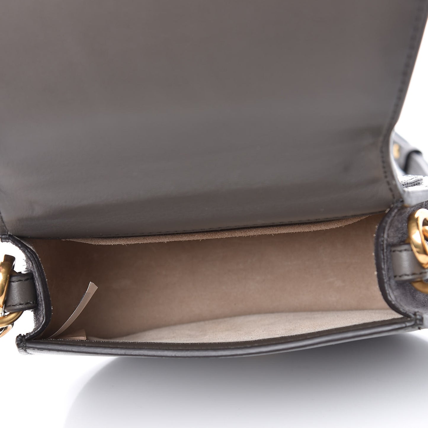 Suede Calfskin Crocodile Embossed Small Nile Bracelet Bag Profound Brown