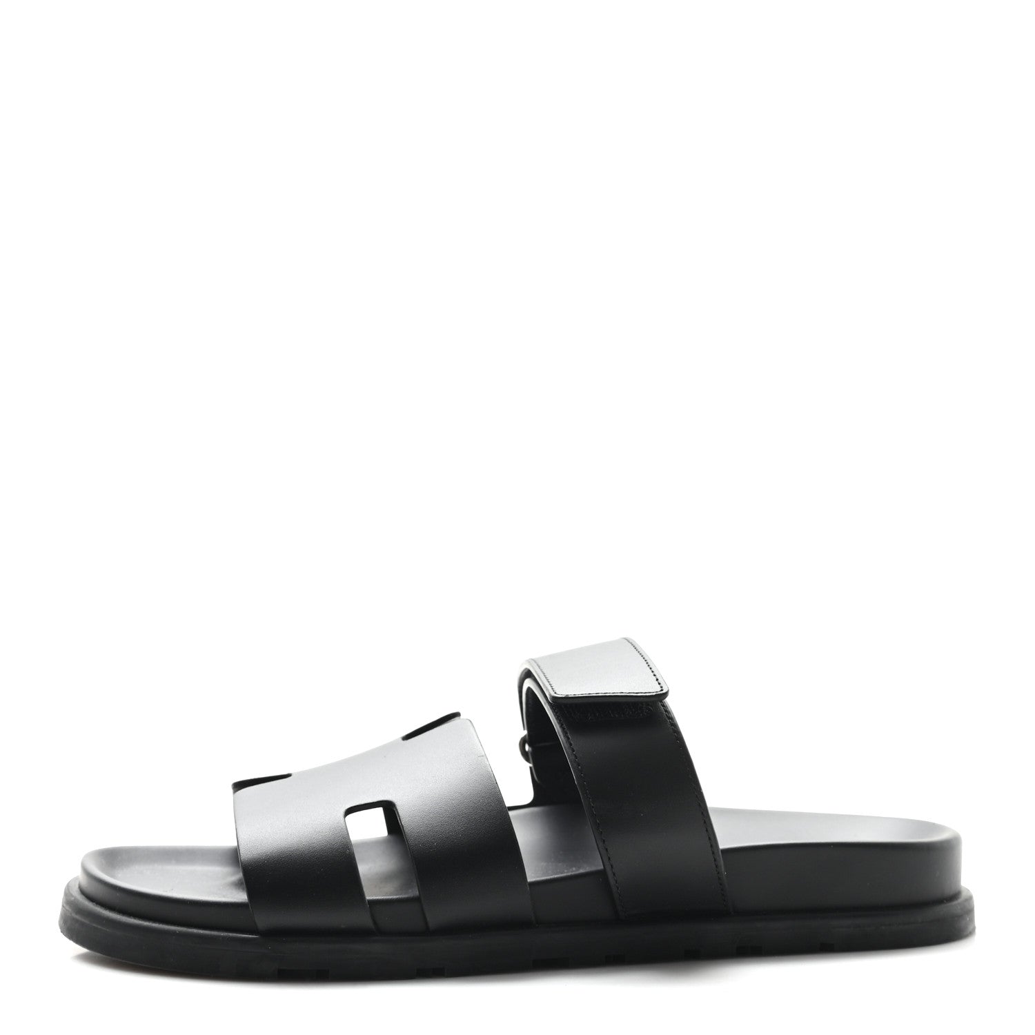 Hermes Calfskin Womens Chypre Sandals 41 Black 1 of 9