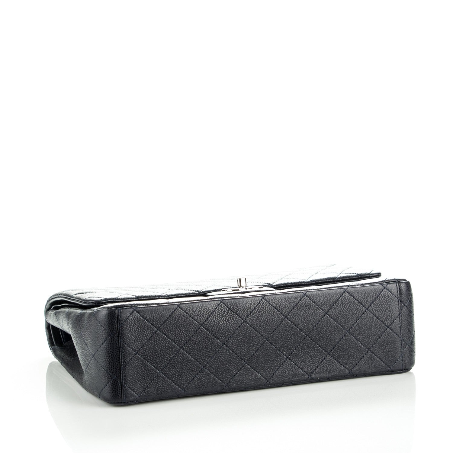 Chanel Caviar Quilted Maxi Double Flap Navy Blue 4 of 8