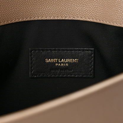 Saint Laurent Grain De Poudre Uptown Pouch Dark Beige 6 of 7